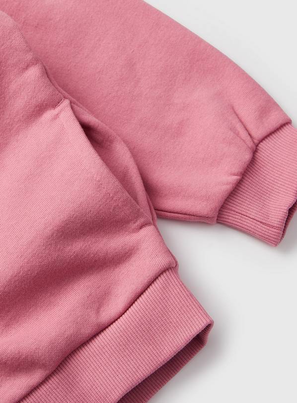 Buy Pale Pink Zip-Through Hoodie 10 years | Jumpers and cardigans | Tu